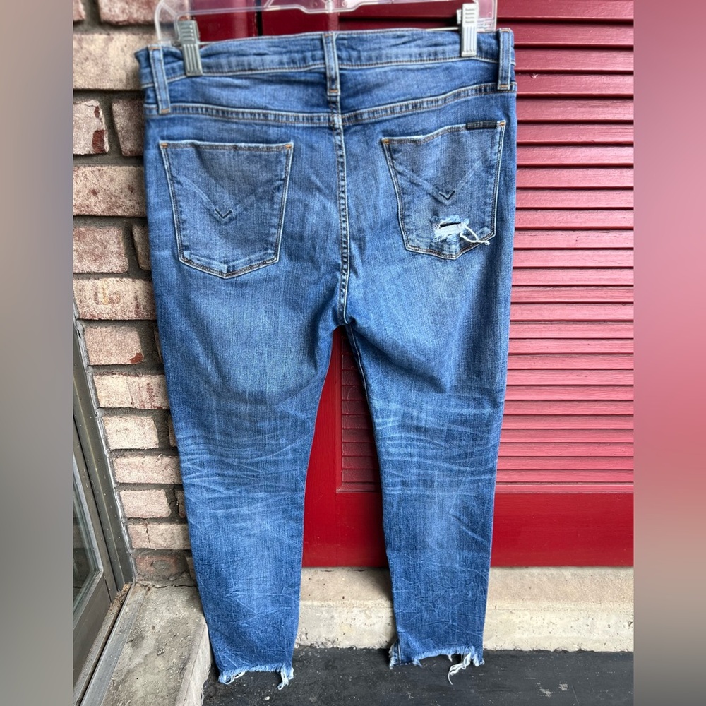Hudson Women’s Distressed Blue Skinny Jeans size 31 - Picture 8 of 11